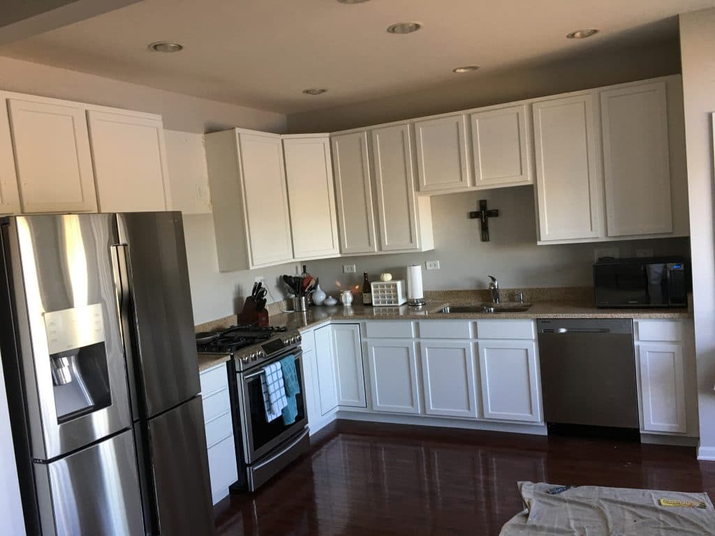 painting cherry cabinets - painting cabinets white