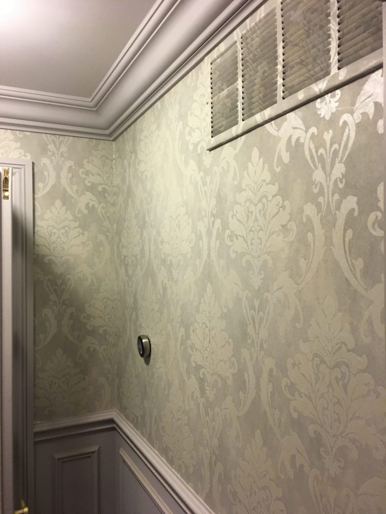 hvac vent wallpapered wall