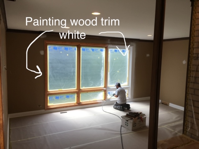 painting wood trim white