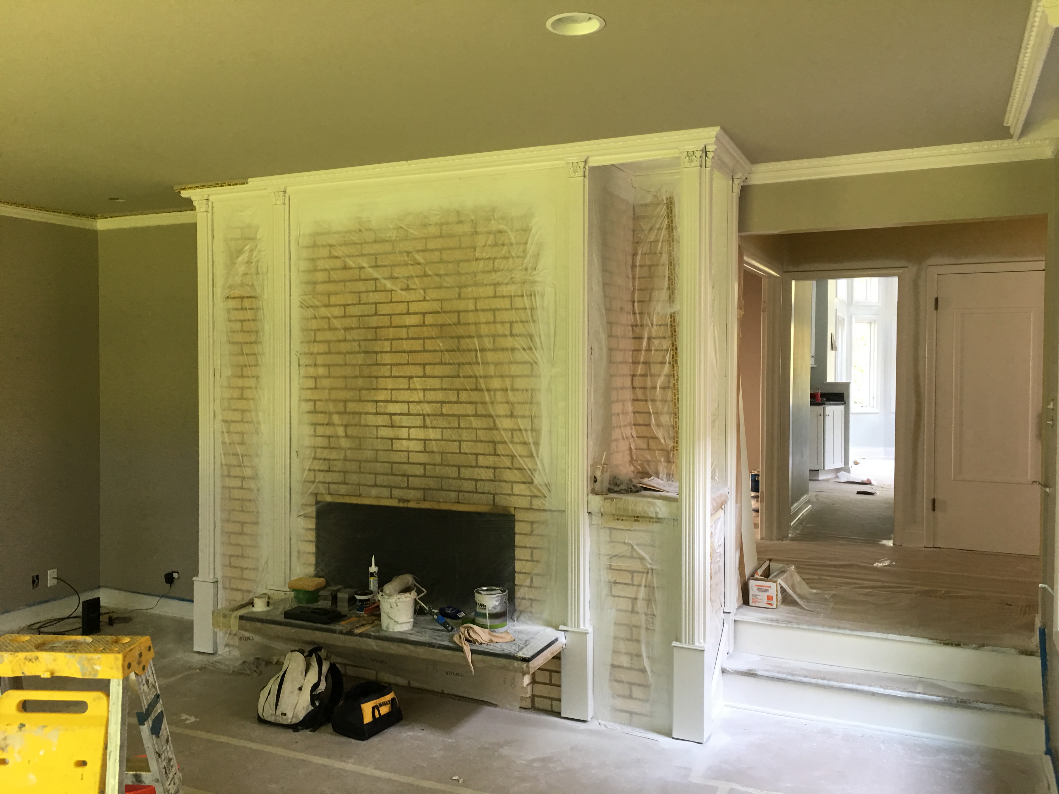 Paint or Whitewashing your fireplace