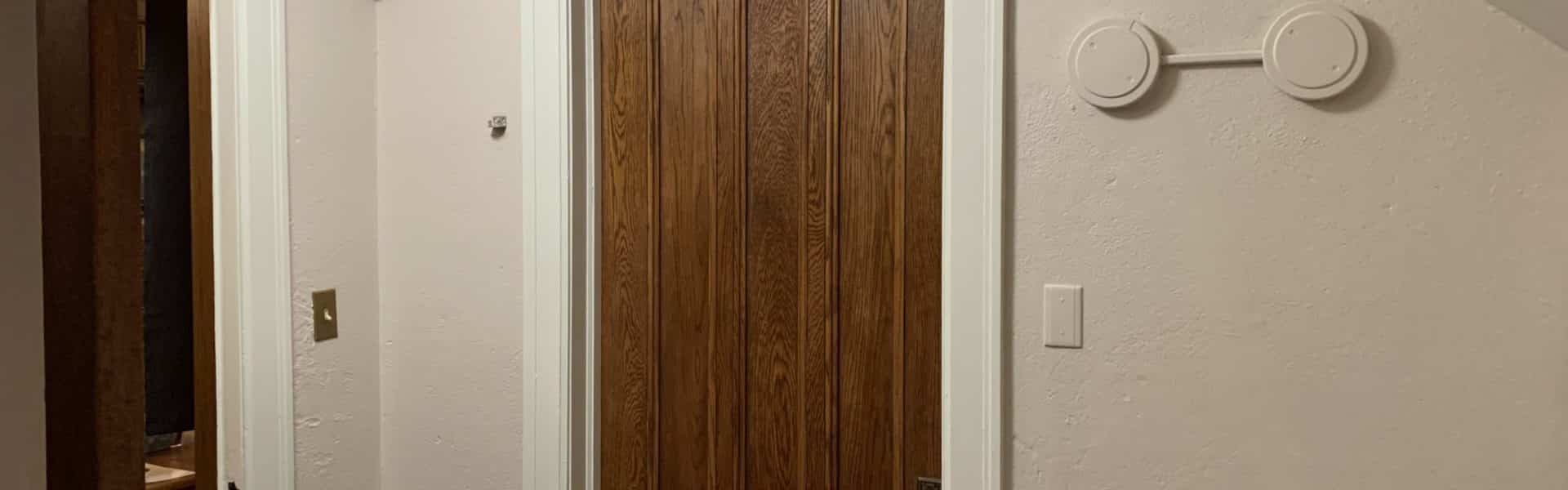 Stained oak door