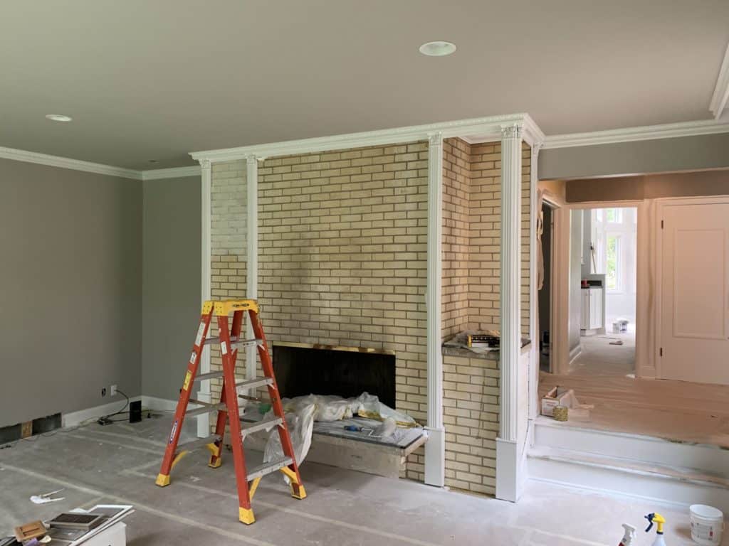 outdated fireplace - why paint bricks