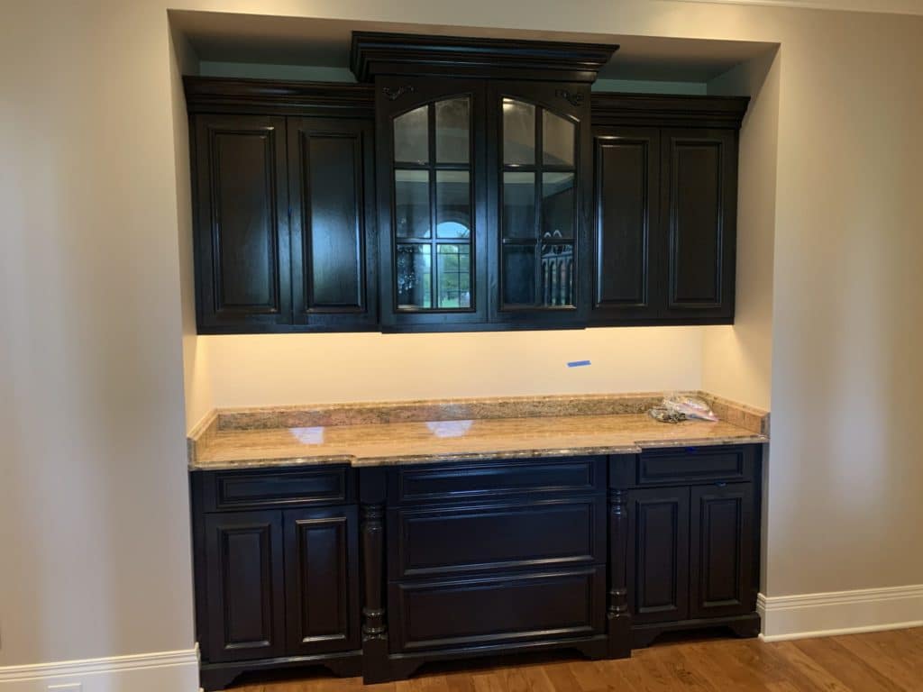 black high gloss paint - repainting cabinets