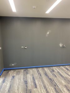 commercial wallpaper installation before