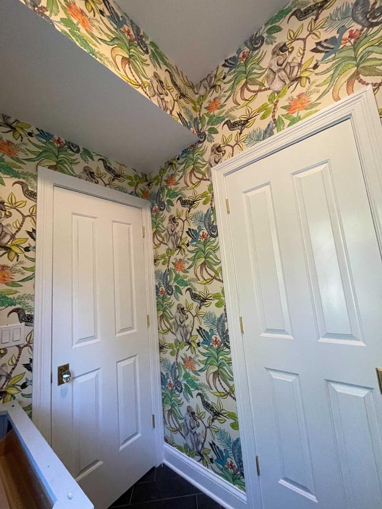 one day wallpaper - powder room wallpaper