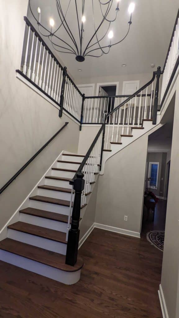 handrails painted black - whole home painting