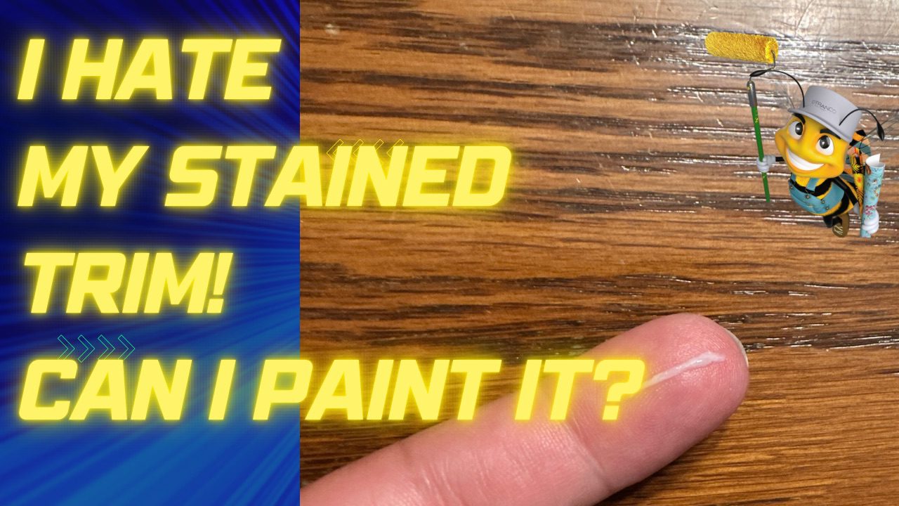 painting stained wood
