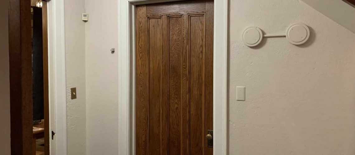 Stained oak door