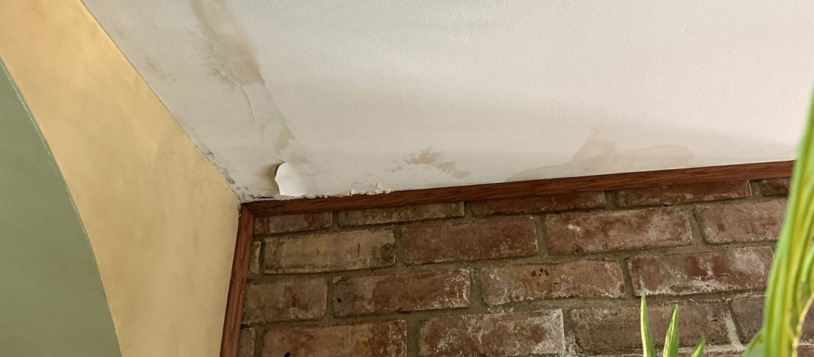 water damage from leaking roof