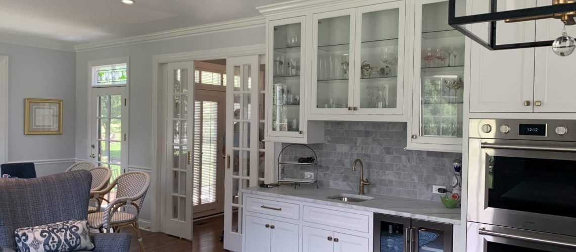 painted maple cabinets